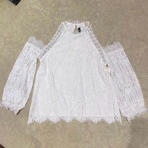 NEVER WORN Cold Shoulder Lace Top